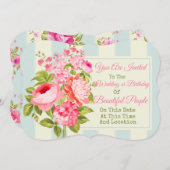 Invitation florale pour tout événement (Devant / Derrière)