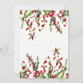 Invitation florale pour une fête de mariage de Noë (Dos)