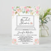 Invitation florale pour une fête de mariage virtue (Debout devant)