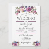 Invitation florale pourpre (Devant)