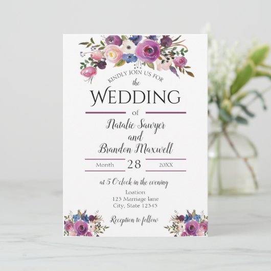 Invitation florale pourpre (Debout devant)