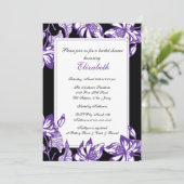 Invitation florale pourpre à la mode de Fête de la (Debout devant)