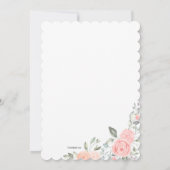 Invitation florale romantique (Dos)