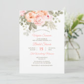 Invitation florale romantique de blanc de Fête de (Debout devant)