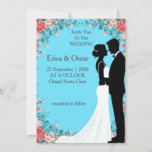 ✨ Invitation Florale Romantique Pour Les Invités D (Devant)