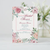 Invitation florale rose (Debout devant)