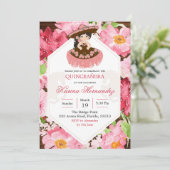 Invitation Florale Rose Charra Rustique Mexicaine (Debout devant)