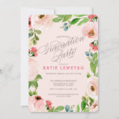 INVITATION FLORALE ROSE DE FÊTE DE REMISE DES (Devant)