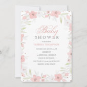 Invitation florale rose douce (Devant)