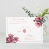 Invitation Florale Rose Élégante - Tous les Événem (Debout devant)