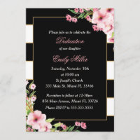 Invitation florale rose noire de dévouement de