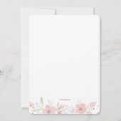 Invitation florale rose tendre (Dos)