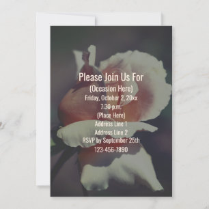 Invitation florale Rosebud pêche