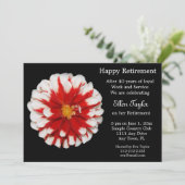 Invitation florale rouge et blanche de partie de (Debout devant)