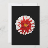 Invitation florale rouge et blanche de partie de (Dos)