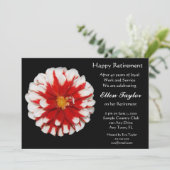 Invitation florale rouge et blanche de partie de (Debout devant)