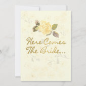 Invitation florale rouge et ene ivoire lumineuse (Dos)