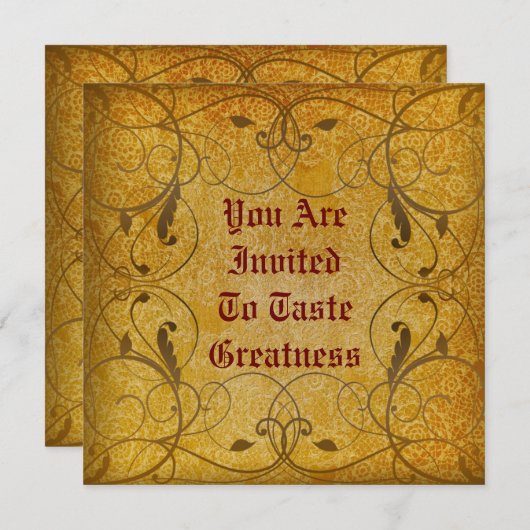 Invitation florale rustique (Devant / Derrière)