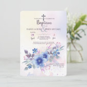 Invitation Florale Saphir (Debout devant)