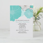Invitation florale sarcelle (Debout devant)