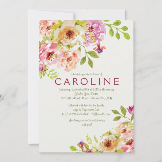 Invitation florale s'engageante (Devant)