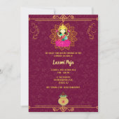 Invitation florale Shree Laxmi Puja (Devant)