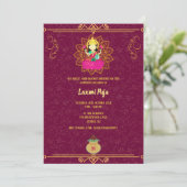 Invitation florale Shree Laxmi Puja (Debout devant)