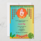 Invitation florale Shree Laxmi Puja (Devant)