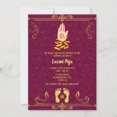 Invitation florale Shree Laxmi Puja (Devant)