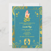 Invitation florale Shree Laxmi Puja (Devant)