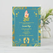 Invitation florale Shree Laxmi Puja (Debout devant)