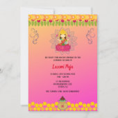 Invitation florale Shree Laxmi Puja (Devant)