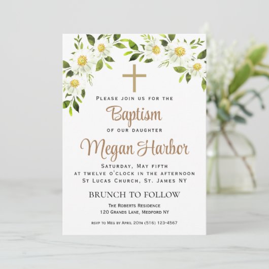 Invitation florale simple (Debout devant)