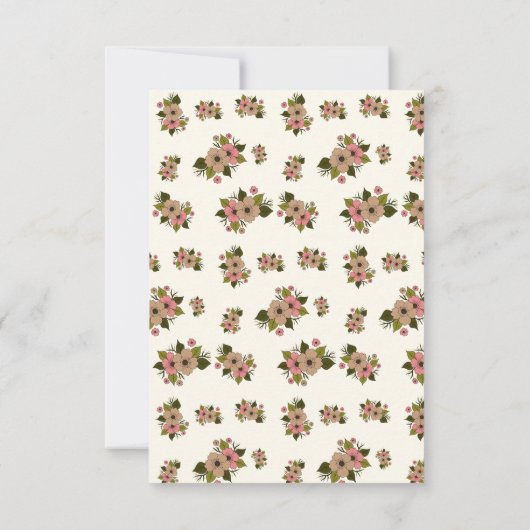 Invitation florale simple (Dos)