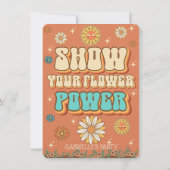 Invitation florale super rétro pour 13e anniversai (Dos)