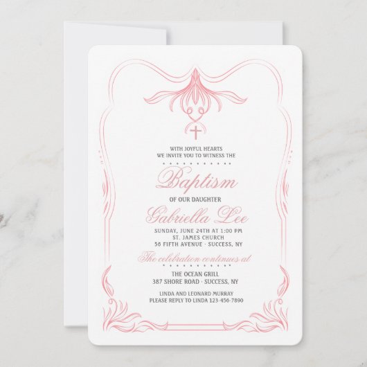 Invitation florale supérieure de tulipe (Devant)