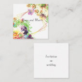 Invitation florale sur le mariage (Devant / Derrière)