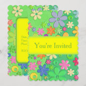 Invitation florale sur mesure (Devant / Derrière)