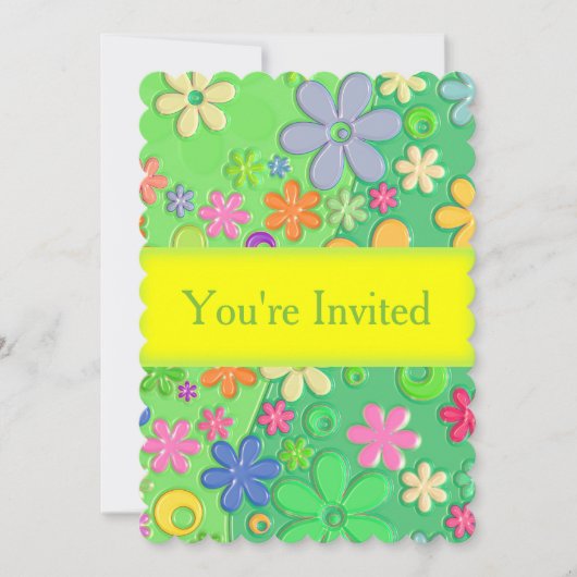 Invitation florale sur mesure (Devant)