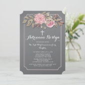 Invitation florale sur tableau noir (Debout devant)