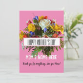 INVITATION FLORALE TENDANTE JOYEUSE FÊTE DE MÈRE (Debout devant)