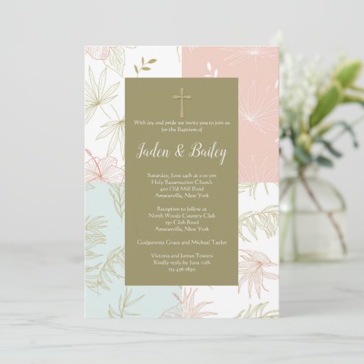 Invitation florale tropicale (Debout devant)