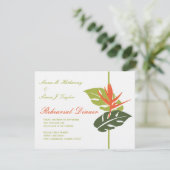 Invitation florale tropicale de dîner de (Debout devant)