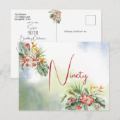 Invitation florale tropicale pour le 90e anniversa (Devant / Derrière)