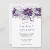Invitation florale Ultra Violet Lavender Grey (Devant)