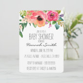 Invitation florale unique de baby shower de Boho (Debout devant)
