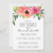 Invitation florale unique de baby shower de Boho (Devant)