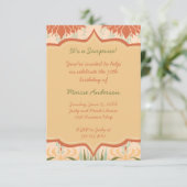 Invitation florale verte ene ivoire de partie de (Debout devant)