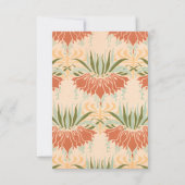 Invitation florale verte ene ivoire de partie de (Dos)