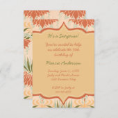 Invitation florale verte ene ivoire de partie de (Devant / Derrière)